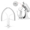 Pour KitchenAid 5QT Bowl-Lift Stand Mixers Palette de batteur plat en plastique avec bords en silicone